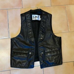 Black Leather Vest